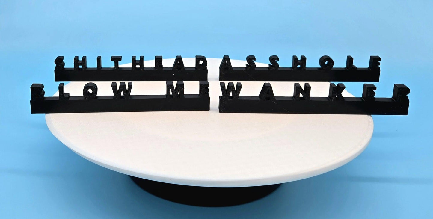 NSFW Office Decor, Funny Vulgar Gifts, Swear Word Desk Signs, Custom 3D Printed