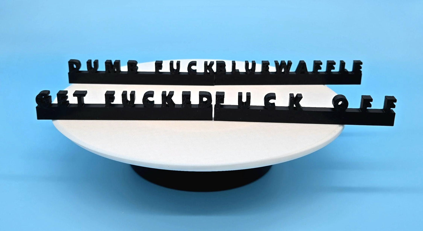 NSFW Office Decor, Funny Vulgar Gifts, Swear Word Desk Signs, Custom 3D Printed