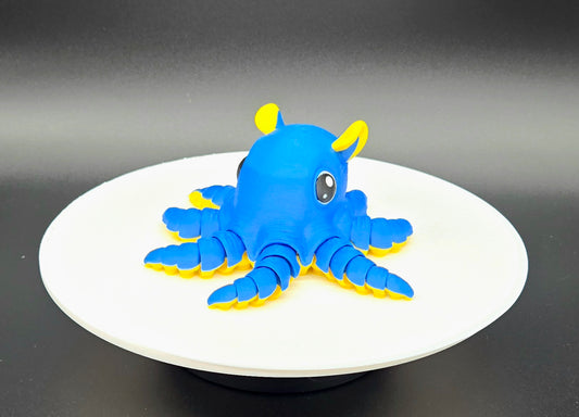 Flexi Flapjack Octopus – Articulated 3D Printed Sea Creature, Cute Ocean Desk Toy, Fidget Gift
