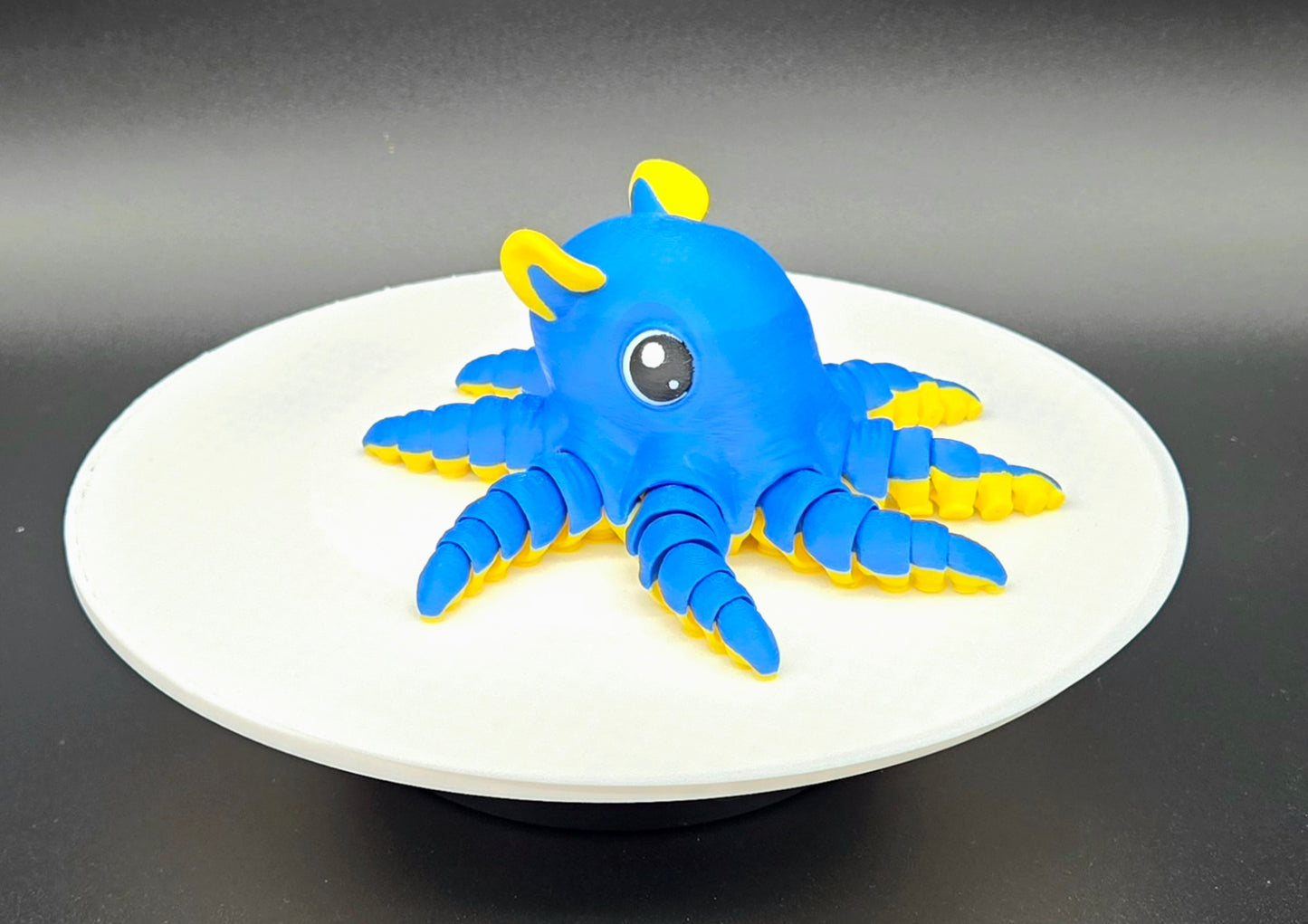 Flexi Flapjack Octopus – Articulated 3D Printed Sea Creature, Cute Ocean Desk Toy, Fidget Gift