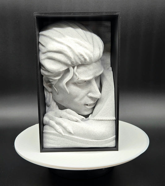 Vampire Book Nook – Marble Effect Gothic Bookshelf Insert, Dark Fantasy Decor for Horror & Vampire Fans