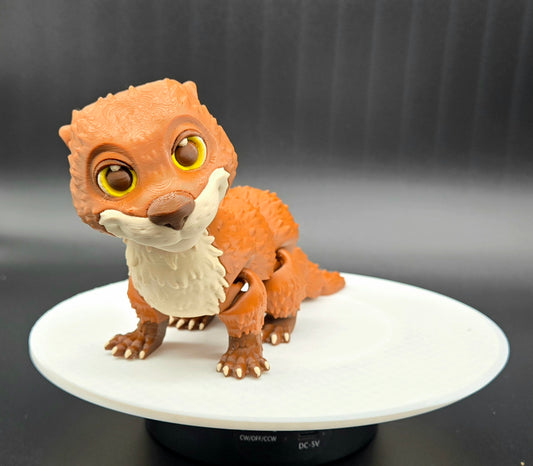 Articulated Otter – 3D Printed Poseable Fidget Toy, Cute Animal Desk Buddy, Collectible Otter Figure