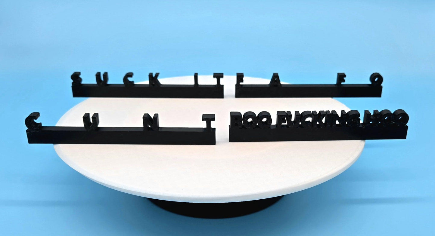 NSFW Office Decor, Funny Vulgar Gifts, Swear Word Desk Signs, Custom 3D Printed