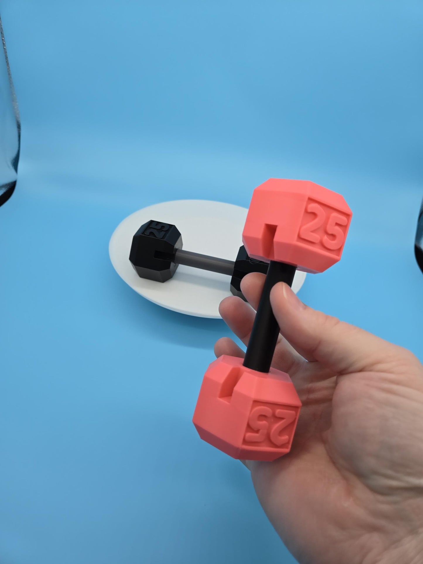 Dumbbell Barbell Business Card Holder – Fitness Desk Decor, Gym Lover Gift, Office Weightlifting Organizer