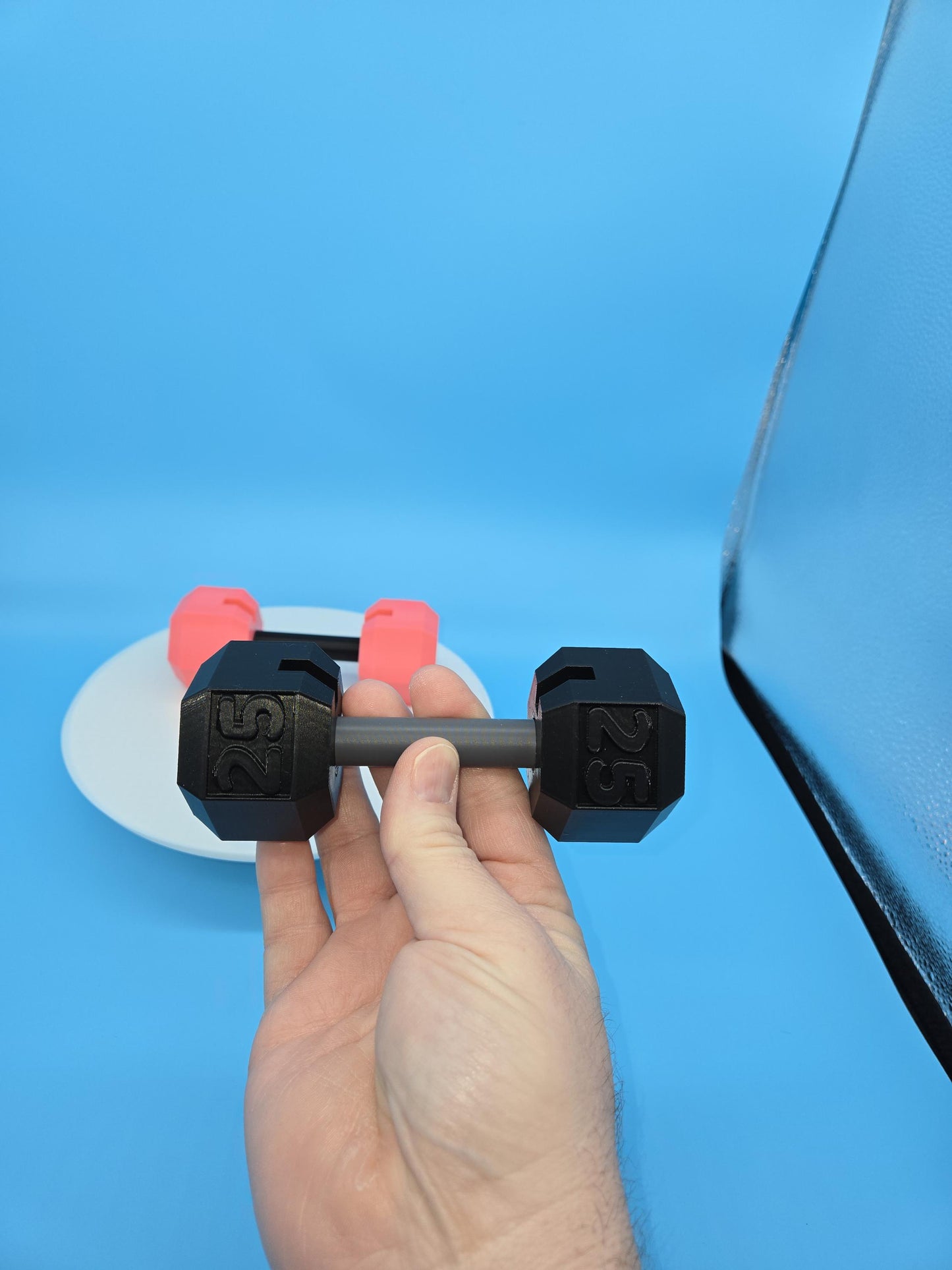 Dumbbell Barbell Business Card Holder – Fitness Desk Decor, Gym Lover Gift, Office Weightlifting Organizer