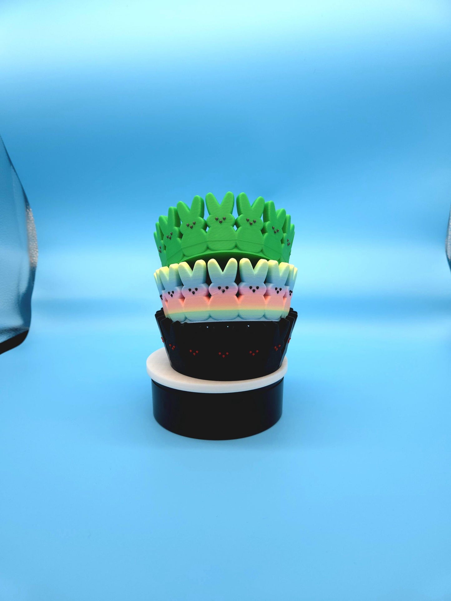 Peep Bunny Candy Dish 3D Printed Easter Bowl Spring Decor Cute Bunny Peep Tray for Candy Snacks Trinkets Table Centerpiece Holiday Gift Bowl
