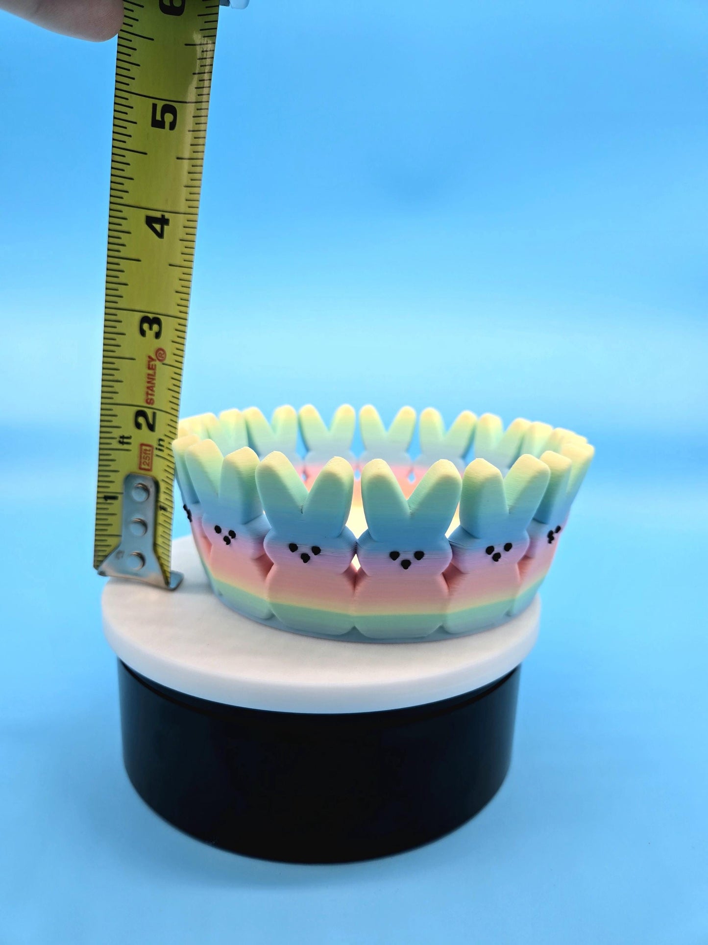 Peep Bunny Candy Dish 3D Printed Easter Bowl Spring Decor Cute Bunny Peep Tray for Candy Snacks Trinkets Table Centerpiece Holiday Gift Bowl