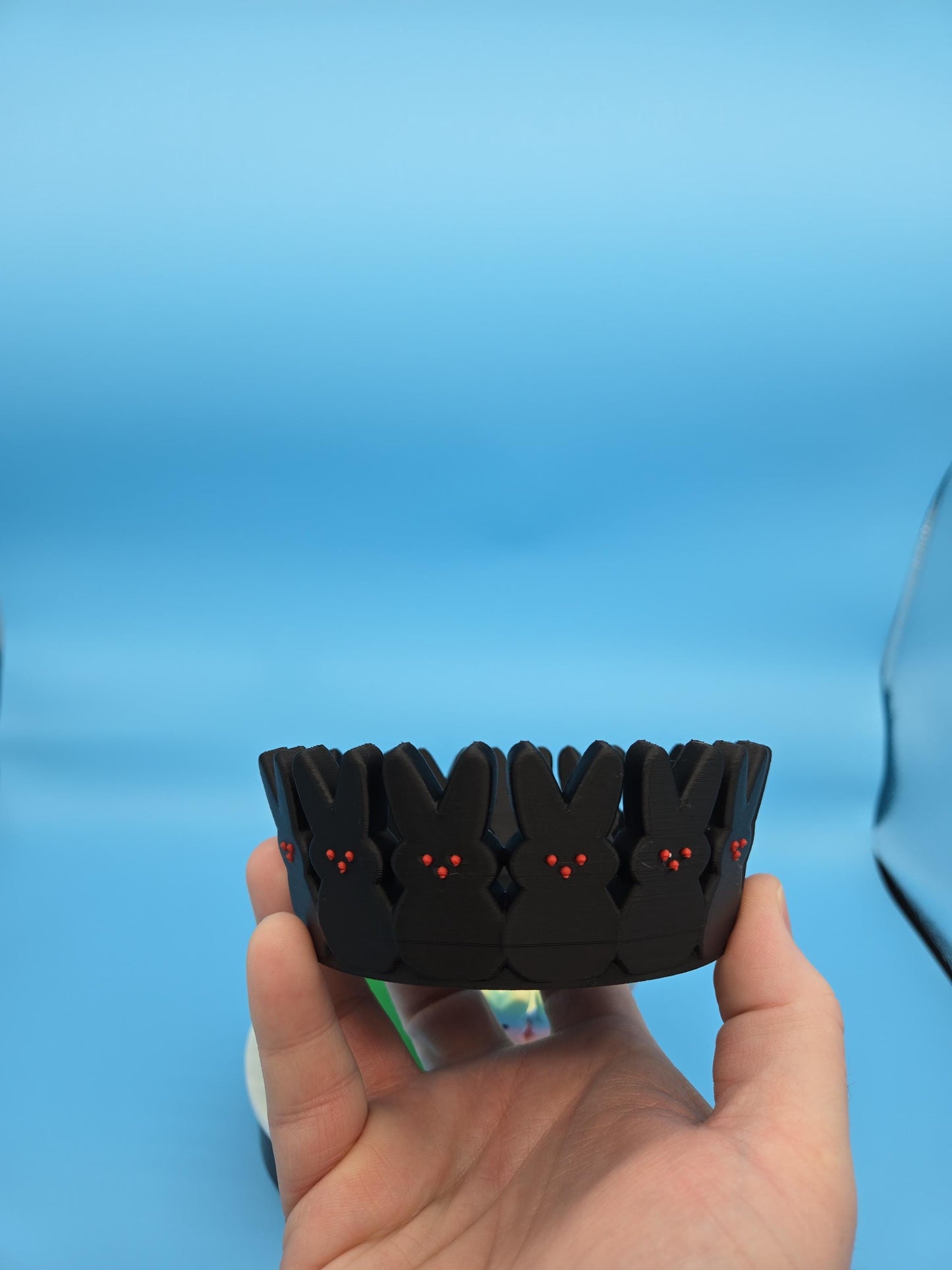 Peep Bunny Candy Dish 3D Printed Easter Bowl Spring Decor Cute Bunny Peep Tray for Candy Snacks Trinkets Table Centerpiece Holiday Gift Bowl