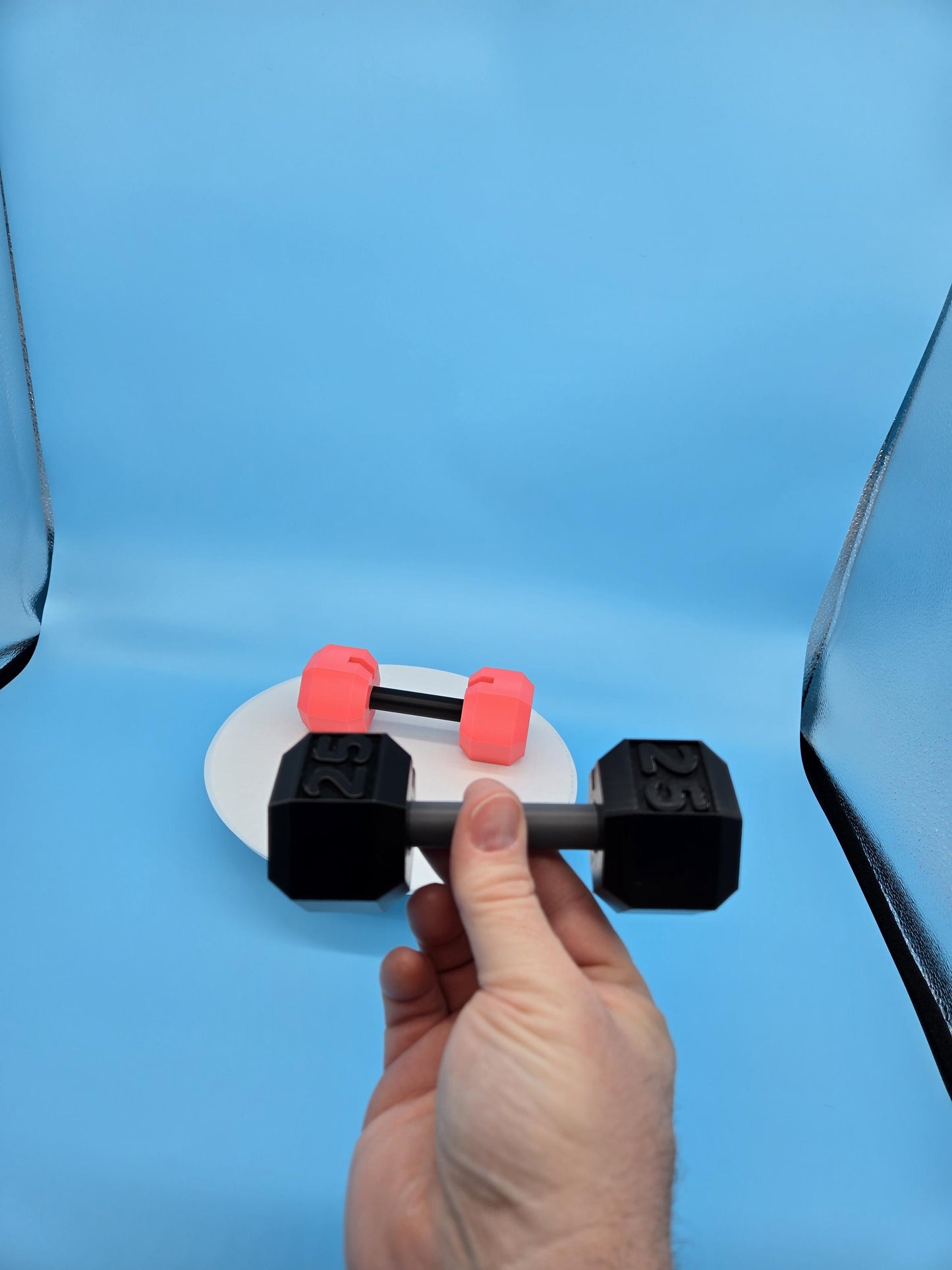 Dumbbell Barbell Business Card Holder – Fitness Desk Decor, Gym Lover Gift, Office Weightlifting Organizer